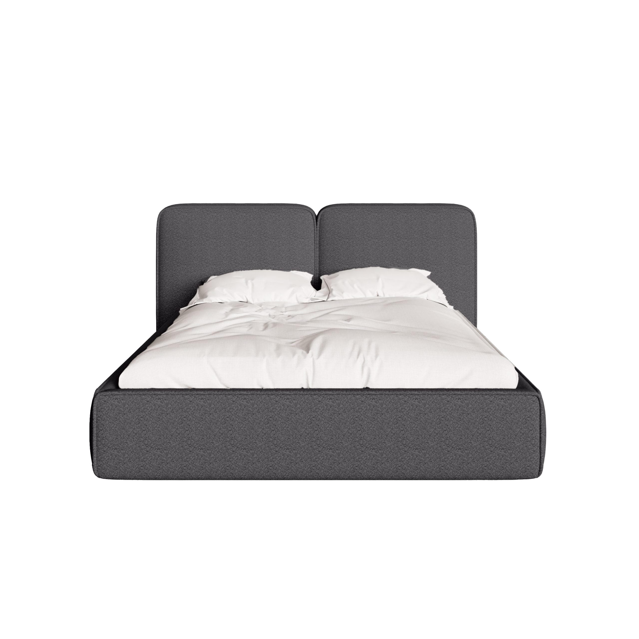 POLSTERBETT Lauga 180x200 cm, Graphit - Graphitfarben, Textil (180/200cm) - Fedve