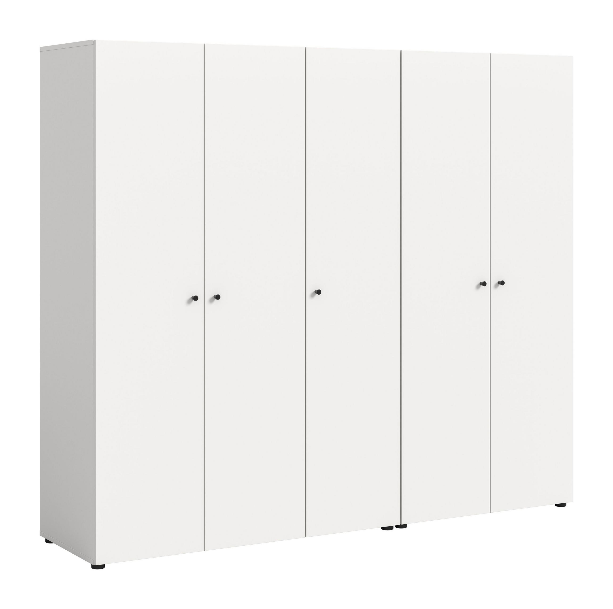 KLEIDERSCHRANKKOMBINATION Arbor (B/H/T: ca. 200/176/51 cm) in Weiß/weiß - Weiß, Holzwerkstoff (200/176/51cm)