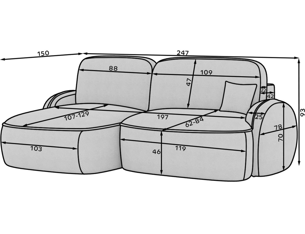 ECKSOFA TESALIA L-Form – Schlaffunktion, Bettkasten, Wellenfederung, HR-Kaltschaum, minimalistisches Design - Weiß, Kunststoff (150/247cm) - Wohnideebilder