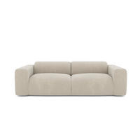 SOFA 3-Sitzer Texturierter Samt Beige 205cm - Beige, Textil (205/73/97cm) - Sia Home