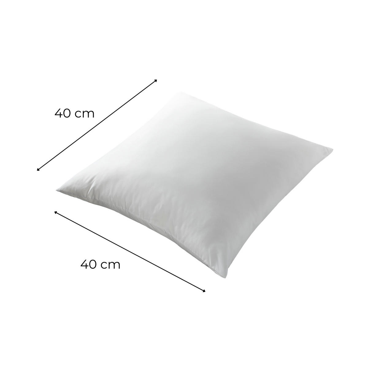 KOPFKISSEN 40x40 cm Microfaserkissen Schlafkissen - Weiß, Textil (40/40cm) - Gowoll