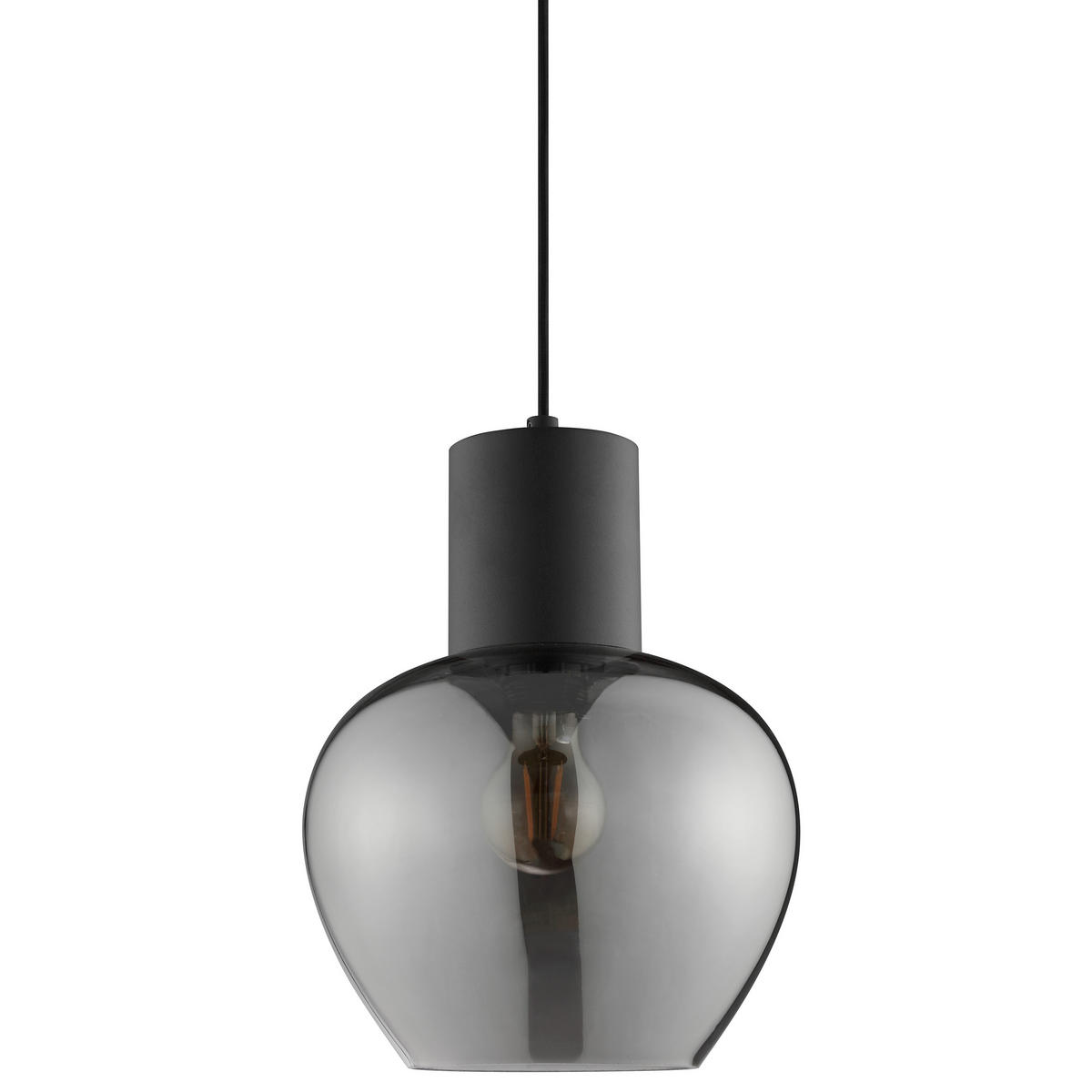 LED DECKENLEUCHTE Ligari Schwarz/Rauchglas 23/23/150 cm - Multicolor, Kunststoff (23/23/150cm) - Brilliant