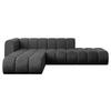 ECKSOFA modulares Sofa Zuvon-L1 - 296x177x70 cm Schwarz - Schwarz, Holzwerkstoff/Textil (296/177cm) - ALTDECOR