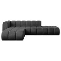 ECKSOFA modulares Sofa Zuvon-L1 - 296x177x70 cm Schwarz - Schwarz, Holzwerkstoff/Textil (296/177cm) - ALTDECOR