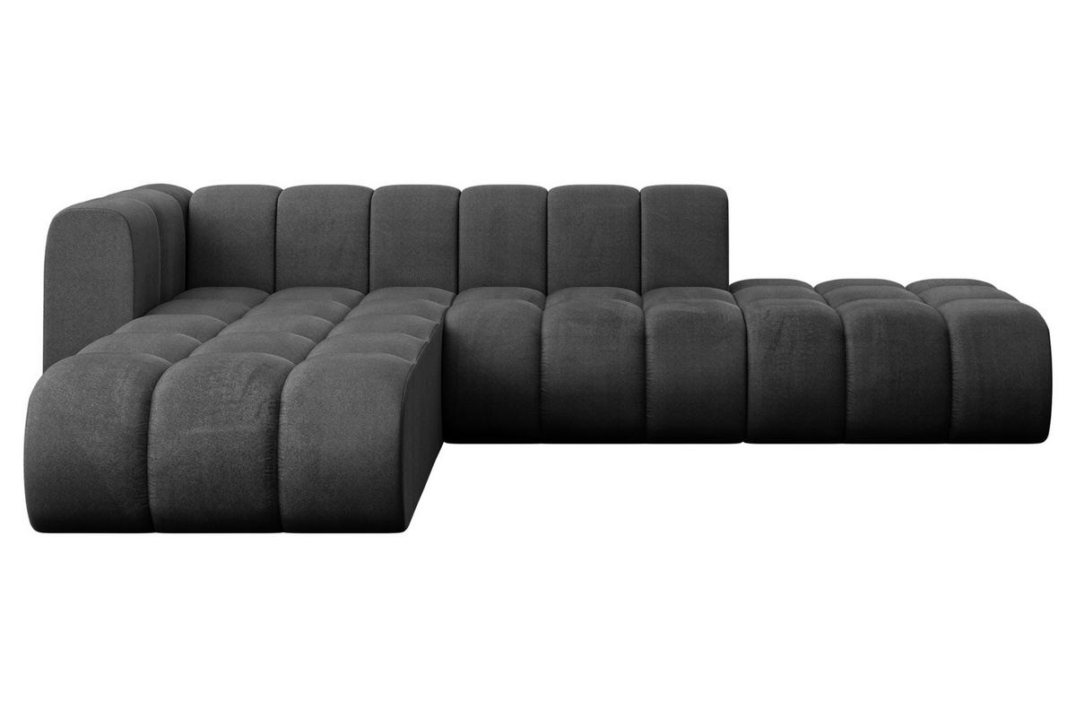 ECKSOFA modulares Sofa Zuvon-L1 - 296x177x70 cm Schwarz - Schwarz, Holzwerkstoff/Textil (296/177cm) - ALTDECOR