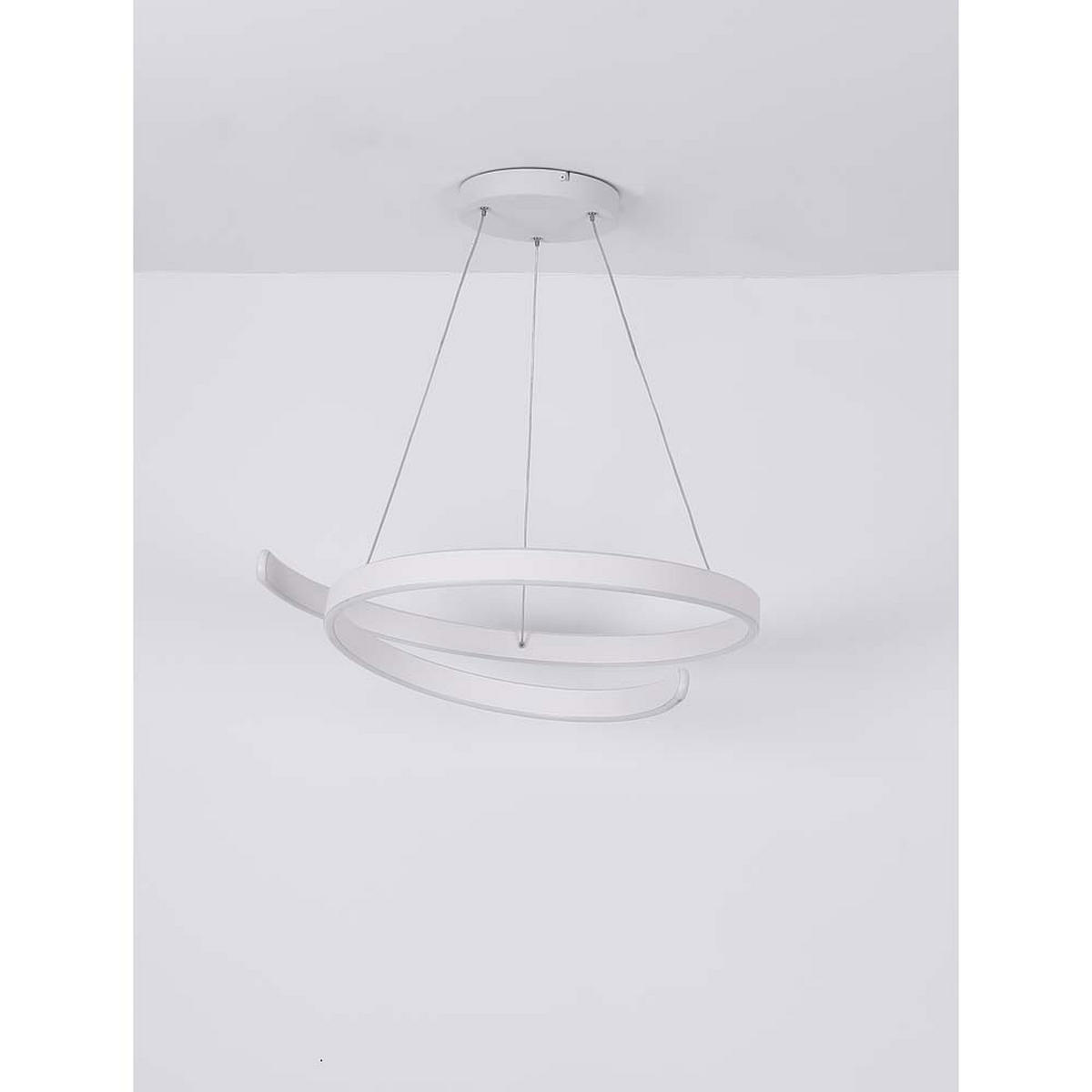 LED HÄNGELEUCHTE Weiß Matt - Weiß, Metall (66/62/120cm) - Globo Lighting