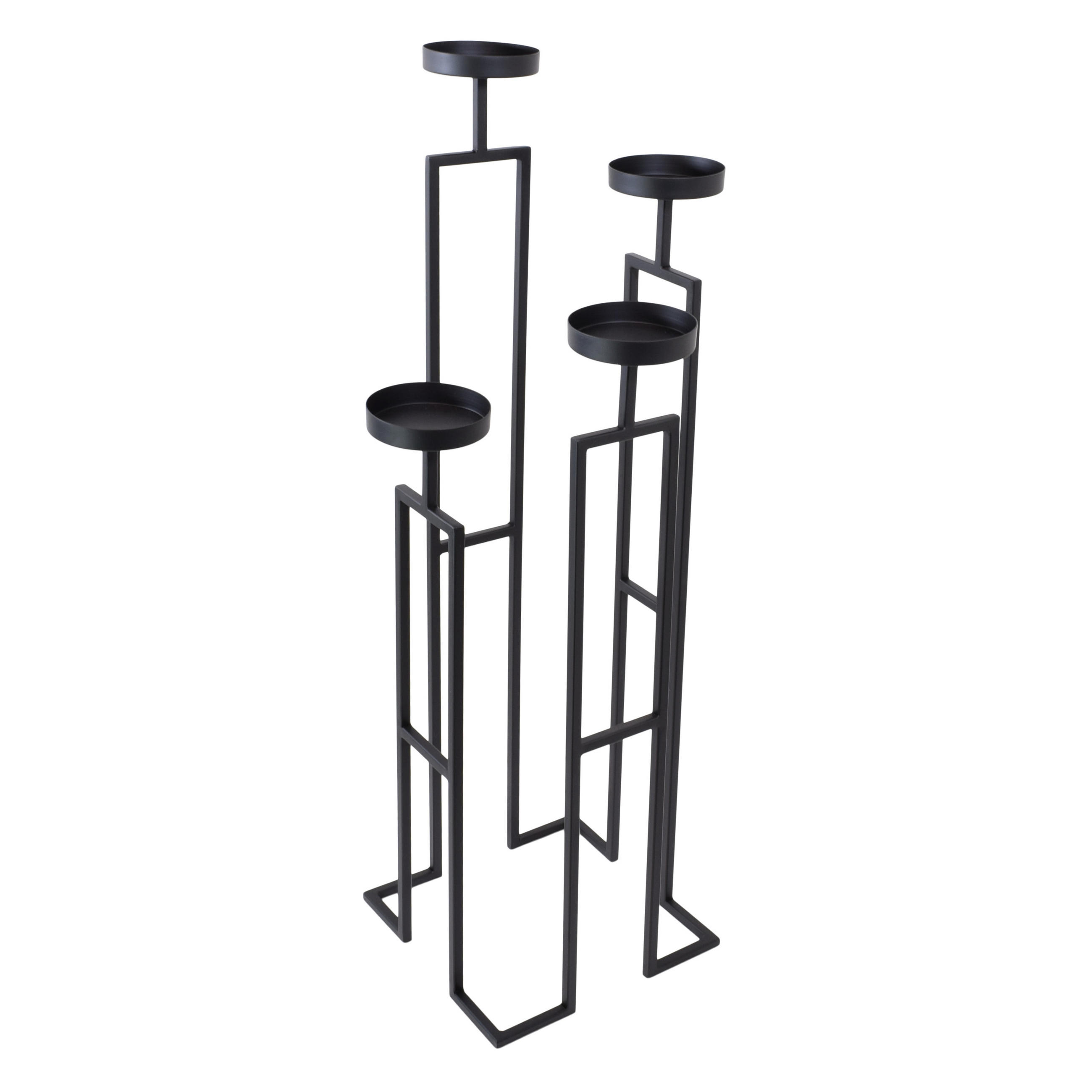 KERZENHALTER Stella - Schwarz, Metall (30/86/30cm) - LOFT42