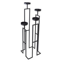 KERZENHALTER Stella - Schwarz, Metall (30/86/30cm) - LOFT42
