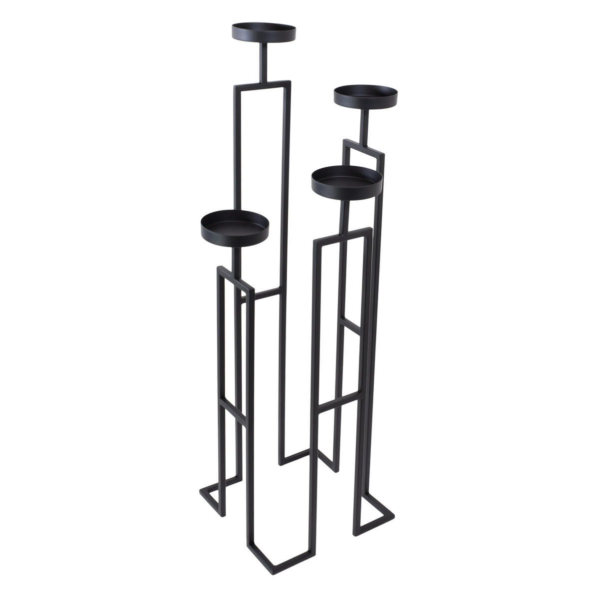 KERZENHALTER Stella - Schwarz, Metall (30/86/30cm) - LOFT42