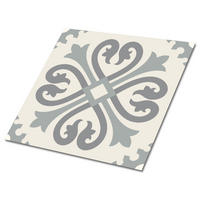 FLIESENAUFKLEBER 9 Stück 30x30 cm selbstklebend Arabisches Muster - Grau, Textil (30/1.6/30cm) - TULUP