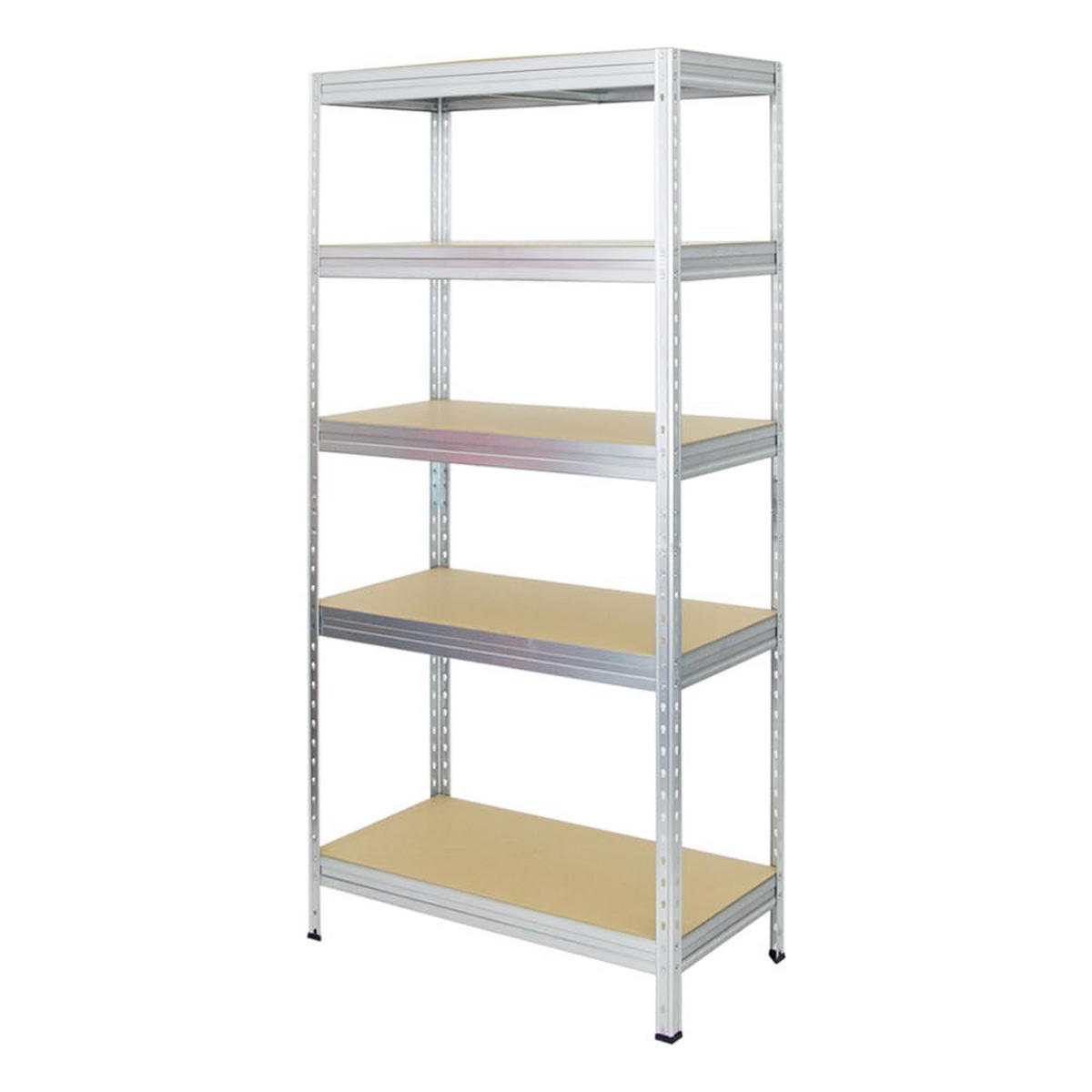 SCHWERLASTREGAL Rivet 180x90x45 cm Fachlast 250 kg Innovatives Stecksystem Verzinkt - Silberfarben, Metall (90/180/45cm) - PROREGAL