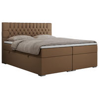 BOXBETT PERA 120/200 Braun Kunstleder - H3 - Braun, Holz/Textil (120/200cm) - MKS