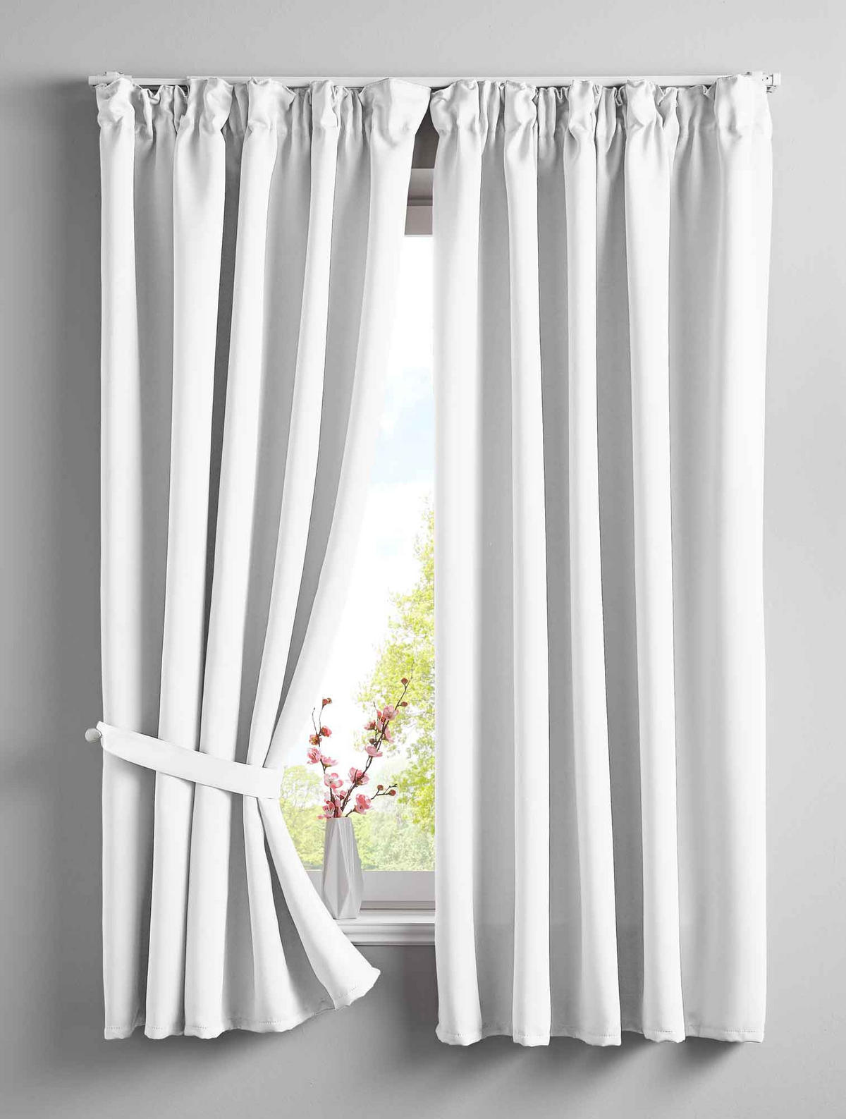 VORHANG 2ER SET NEWYORK HxB 160x140 cm Weiß - Weiß, Textil (140/160cm) - Gardinenbox