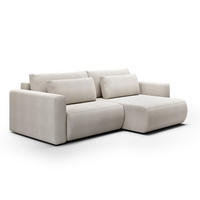 ECKSOFA Evy 3 Sitzplätze Hellgrau - Grau, Holz (240/149cm) - Petits-meubles