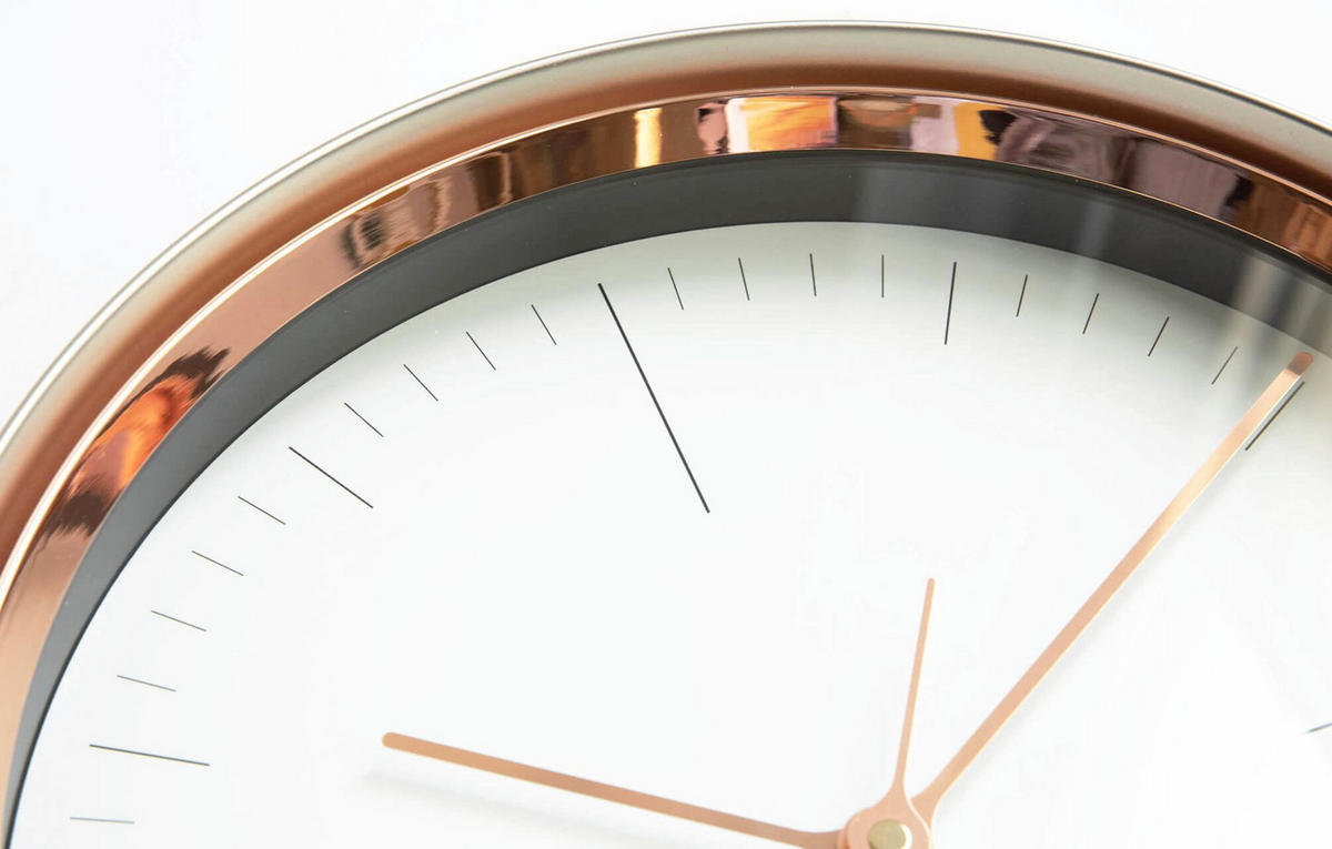 WANDUHR Design Weiß 33/33 cm - Weiß, Glas/Holzwerkstoff (1.24/32.7/8cm) - ONZENO
