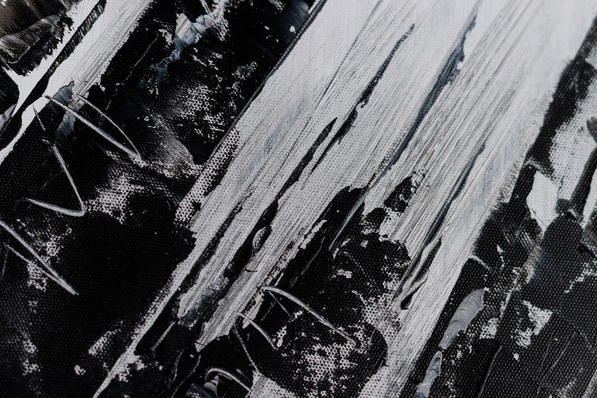 ACRYLBILD HANDGEMALT 60/90 cm - Schwarz, Holz/Textil (1.3/90cm) - KUNSTLOFT