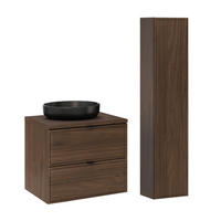 BADMÖBEL 60cm Elias 2er-Set Holz - Braun, Holzwerkstoff (60/52.2/46cm) - Petits-meubles