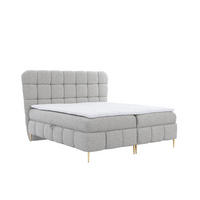 BOXSPRINGBETT Mit Zwei Bettkasten, Stoff Corbett, Hellgrau, 180x200 cm, LOLLY - Hellgrau, Holz (180/200cm) - Kaiser Möbel