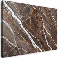 LEINWANDBILD Abstraktion aus braunem Marmor 90x60cm - Braun, Textil (90/60cm) - Feeby