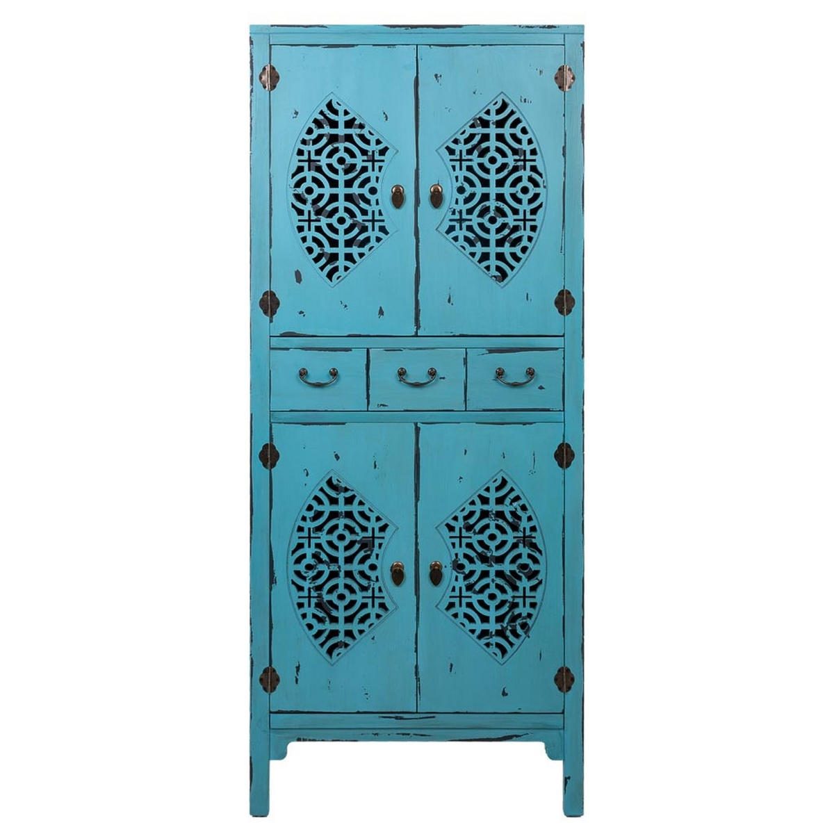 SCHRANK aus Holz 70x40x170 cm - Blau, Holz (70/170/40cm) - Wanderlust