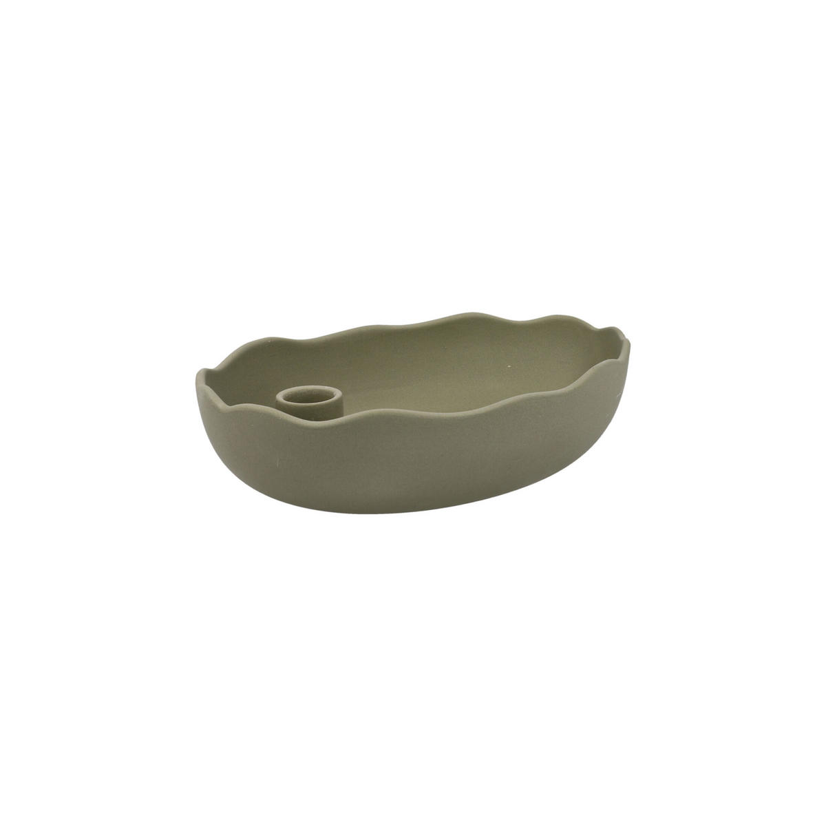 KERZENHALTER Moss Shadow, Porzellan, Grün, 21 cm - Grün, Keramik (13.5/4.5/21cm) - Goebel