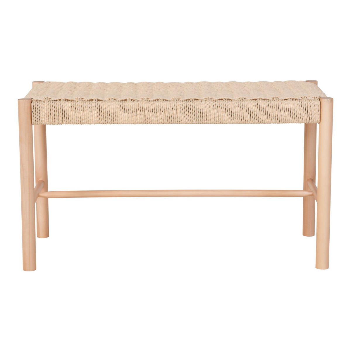 BANK Abano Pappelholz, Papierkordel Natur - Naturfarben, Holz (80/45/35cm) - tinkaro
