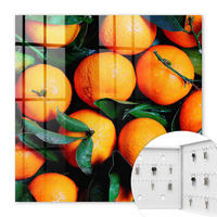 SCHLÜSSELBOX Weiß 30x30 cm – Türöffnung nach rechts - Frisches Obst - Orange, Metall (30/30/5cm) - TULUP