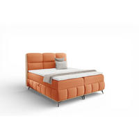 BOXBETT Charlie Premium - Orange, Holzwerkstoff/Textil (140/200cm) - Fun Möbel