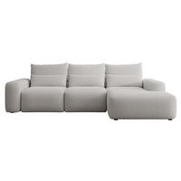 ECKSOFA Carnos Chenille-Bezug in Grau - Grau, Textil (264/162cm) - Selsey