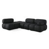ECKSOFA Links Kunstleder Schwarz - Schwarz/Grau, Leder/Kunststoff (190/285cm) - Makamii