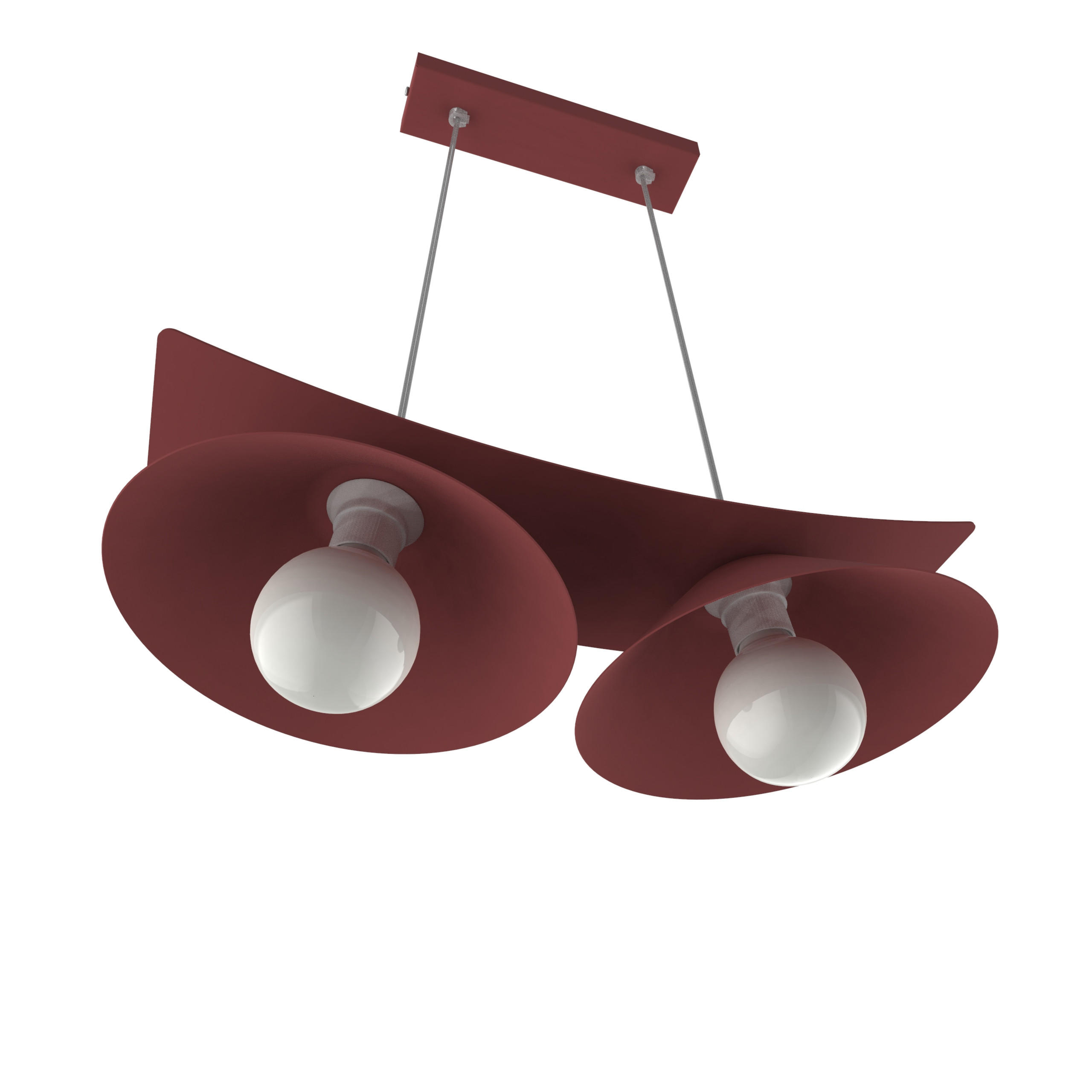 Thumbnail - Lumicom Hängeleuchte, Rot, Metall, Konisch,Konisch, 50x16x25 cm, Lampen & Leuchten, Innenbeleuchtung, Hängelampen, Pende...