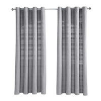 ÖSENVORHANG Rajput blickdicht 2er-Set, 137/137 cm - Hellgrau, Textil (137/137cm) - Homescapes