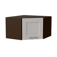 ECKHÄNGESCHRANK Oslo W10/60/36 Lava / Weiß Matt 60 / 60 / 36cm - Dunkelgrau/Weiß, Holz/Holzwerkstoff (60/36/60cm) - Feldmann-Wohnen