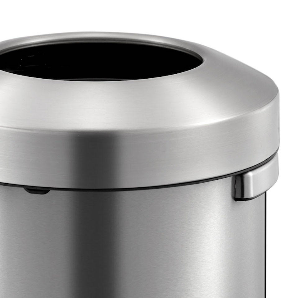 MÜLLEIMER Offener 90 Liter Edelstahl Silber - Silberfarben, Metall (44.8/75/41.6cm) - PROREGAL