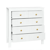 SIDEBOARD 79/80,5/39,5 cm Weiß aus Spanplatte mit 5 Schubladen - Weiß, Holzwerkstoff (39.5/80.5/79cm) - OKMYHOME