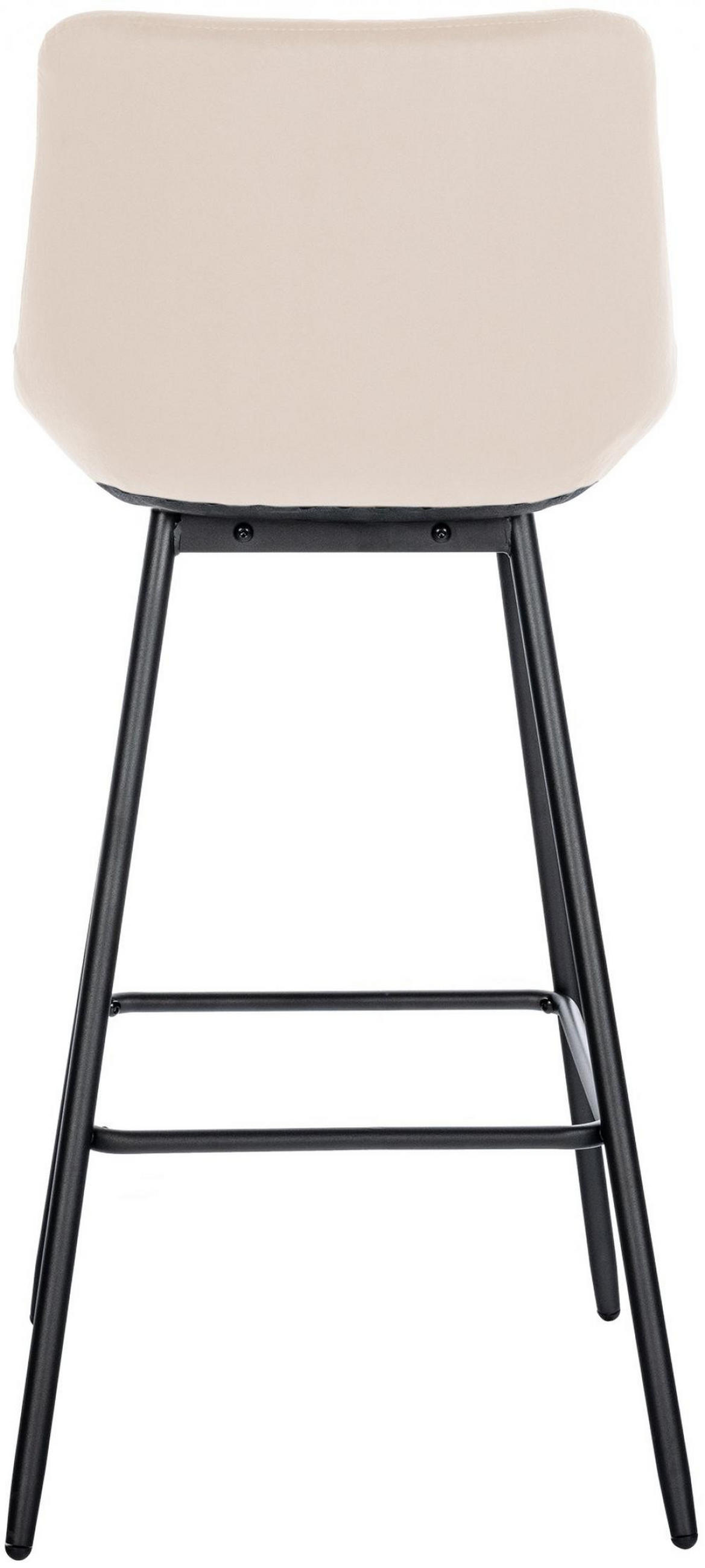 BARHOCKER Samt creme - Creme/Schwarz, Textil/Metall (49/104/56cm) - CLP