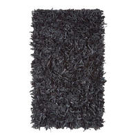 SHAGGY-TEPPICH Dallas 150/240 cm - Schwarz, Leder (150/240cm) - Homescapes