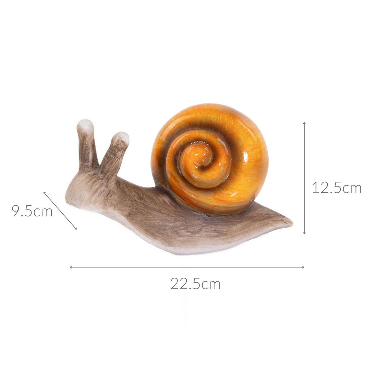 GARTENDEKO Schnecke 22/10 cm - Orange, Keramik (22/10/12.6cm)