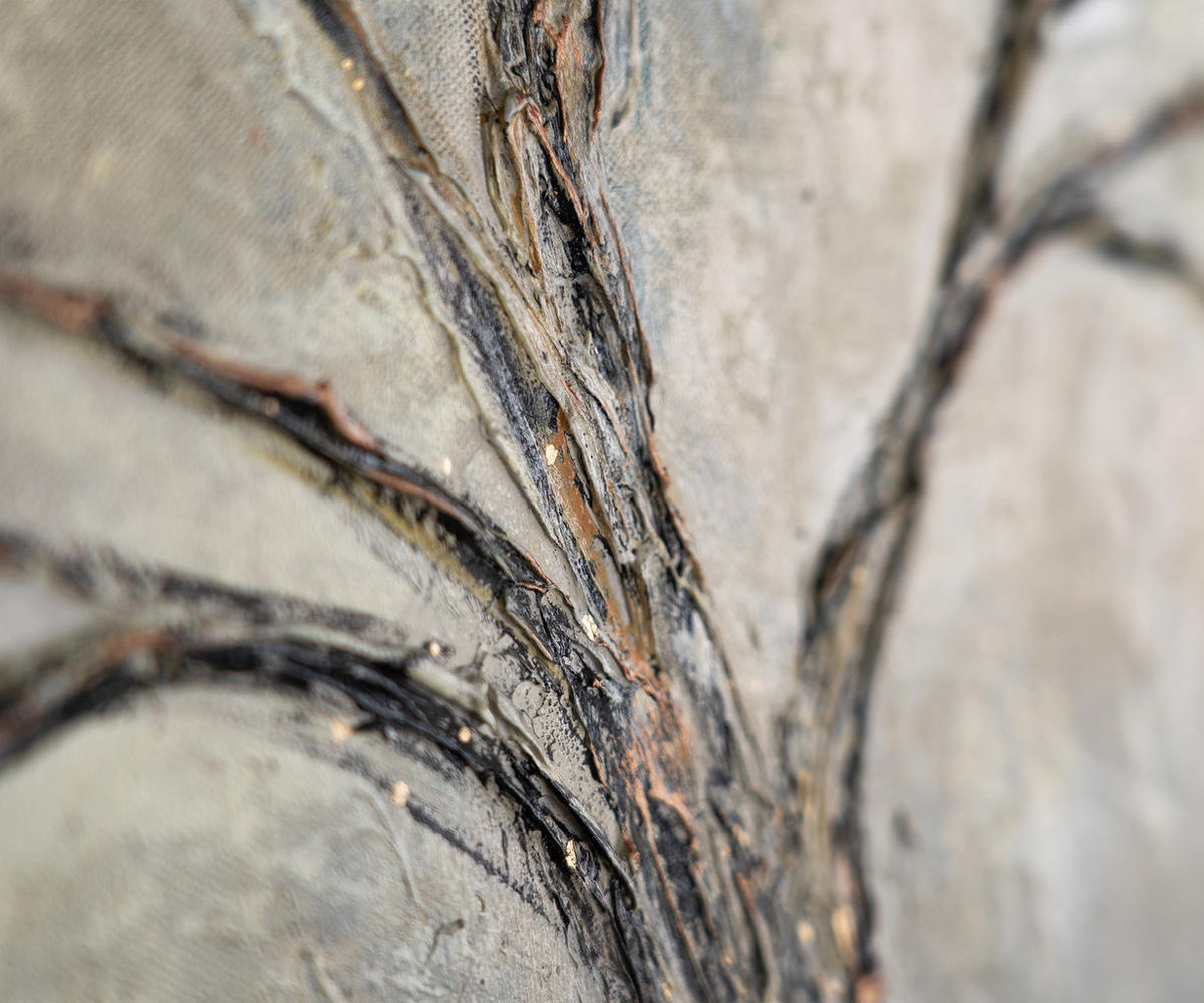 GEMÄLDE Goldbaum Schattenfugenrahmen Grau 200x100 cm - Grau, Holz (200/100cm) - YS-art gallery