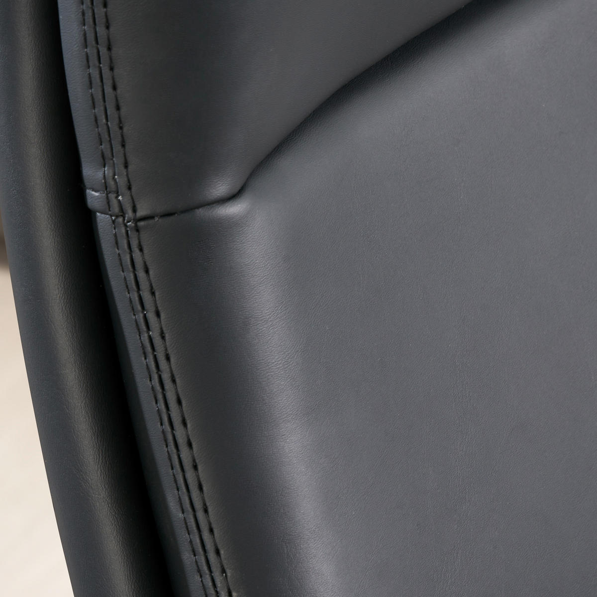 BÜROSTUHL Kunstleder bis 120 kg mit Wippmechanik, Armlehnen und hoher Rückenlehne, Schwarz 74x74x125 cm - Silberfarben/Schwarz, Textil/Metall (74/125/74cm) - KADIMA DESIGN