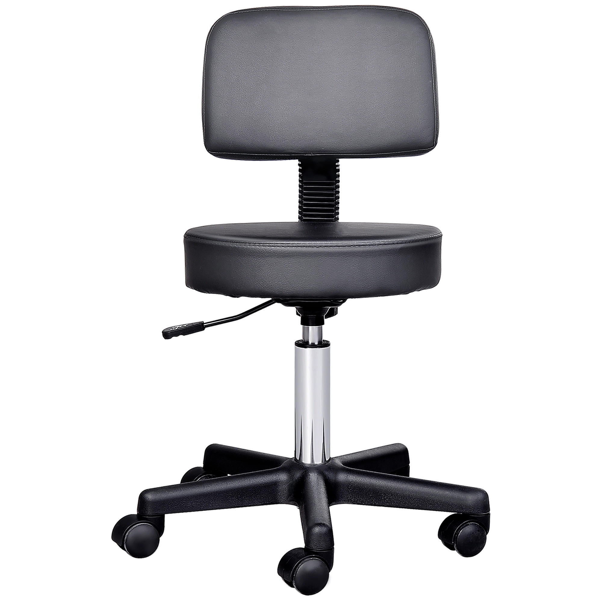 BÜROHOCKER DE-18005 höhenverstellbar 43-55 cm Schwarz - Schwarz, Metall (23/84/32cm) - ComfortXL
