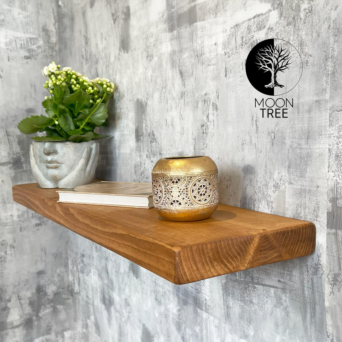 WANDREGAL rustikales 22/4,4/80 cm Nussbaum - Rotbraun, Holz (80/4.4/22cm)