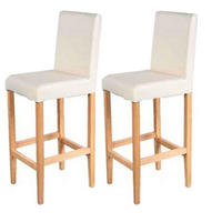 BARHOCKER Beige 2er-Set - Beige, Holz (41/112/37cm) - MCW