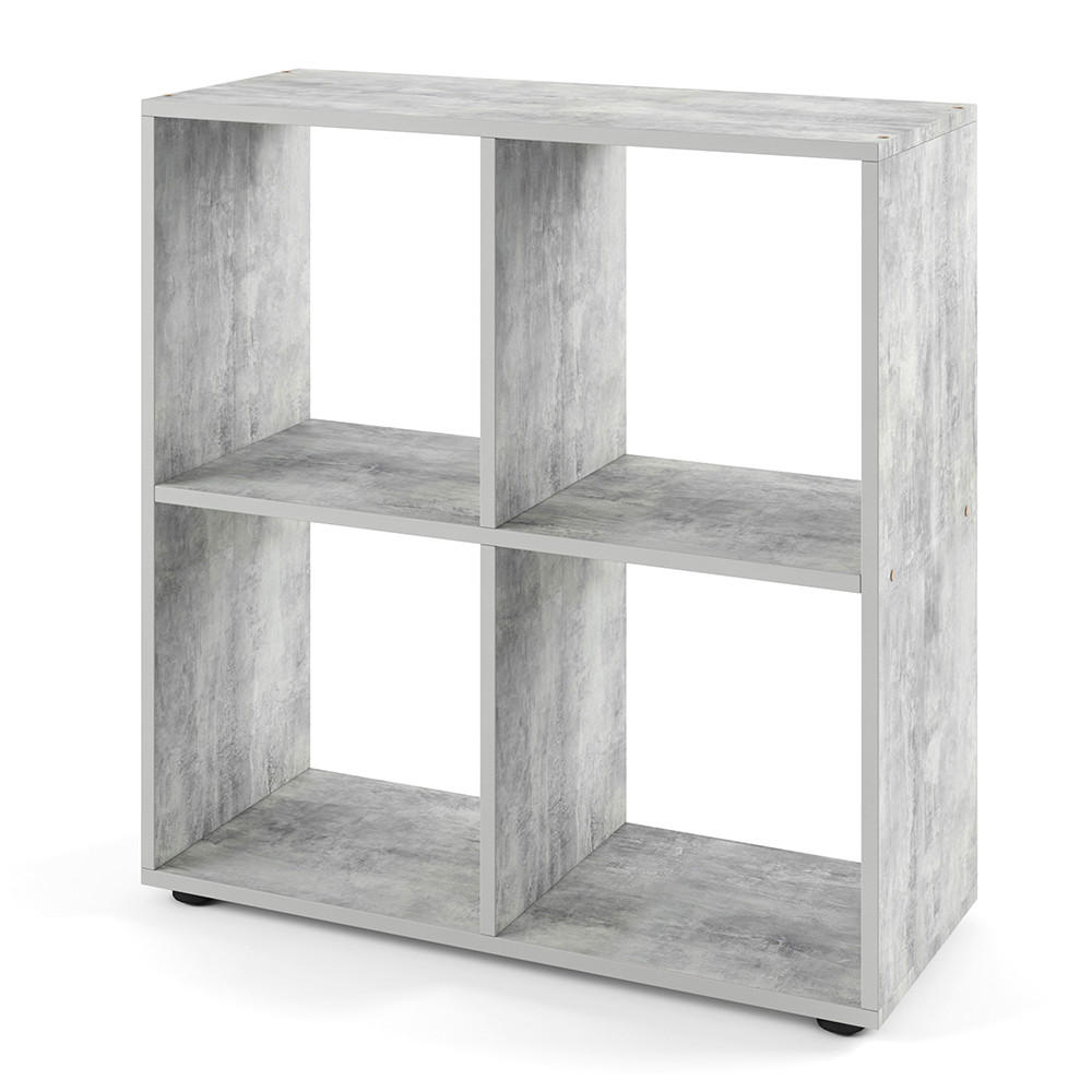 RAUMTEILER Tetra Beton 72.6 x 72 cm - Hellgrau, Holzwerkstoff (72.6/72/29cm) - Vicco