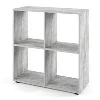 RAUMTEILER Tetra Beton 72.6 x 72 cm - Hellgrau, Holzwerkstoff (72.6/72/29cm) - Vicco