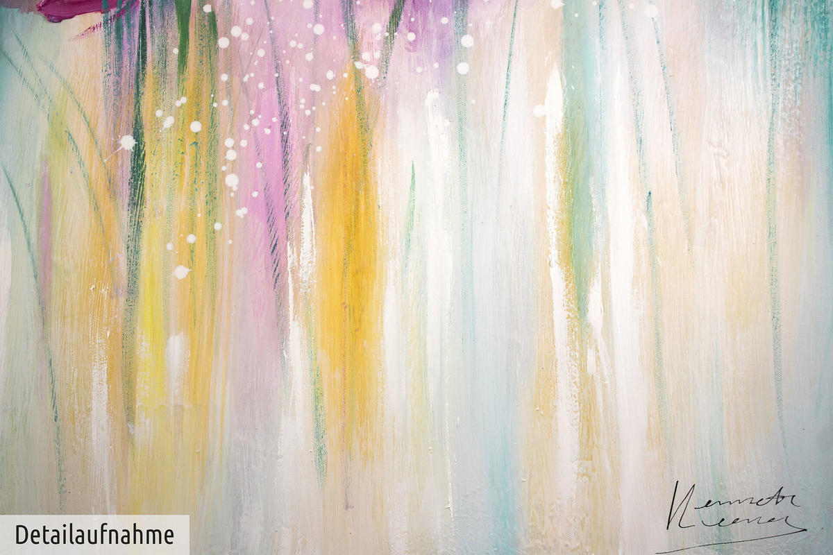 ÖLGEMÄLDE 80/80 cm - Pink/Weiß, Holz/Textil (80/80cm) - KUNSTLOFT