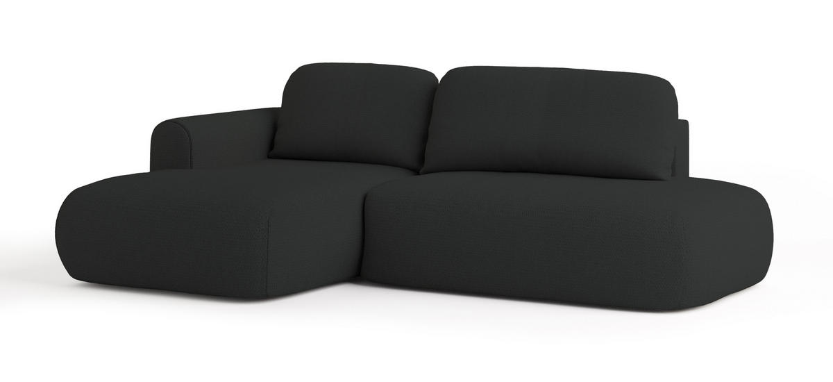 ROHOVÁ SEDAČKA NUVIRA černá - černá, dřevo/textil (279/158cm) - MASSENO