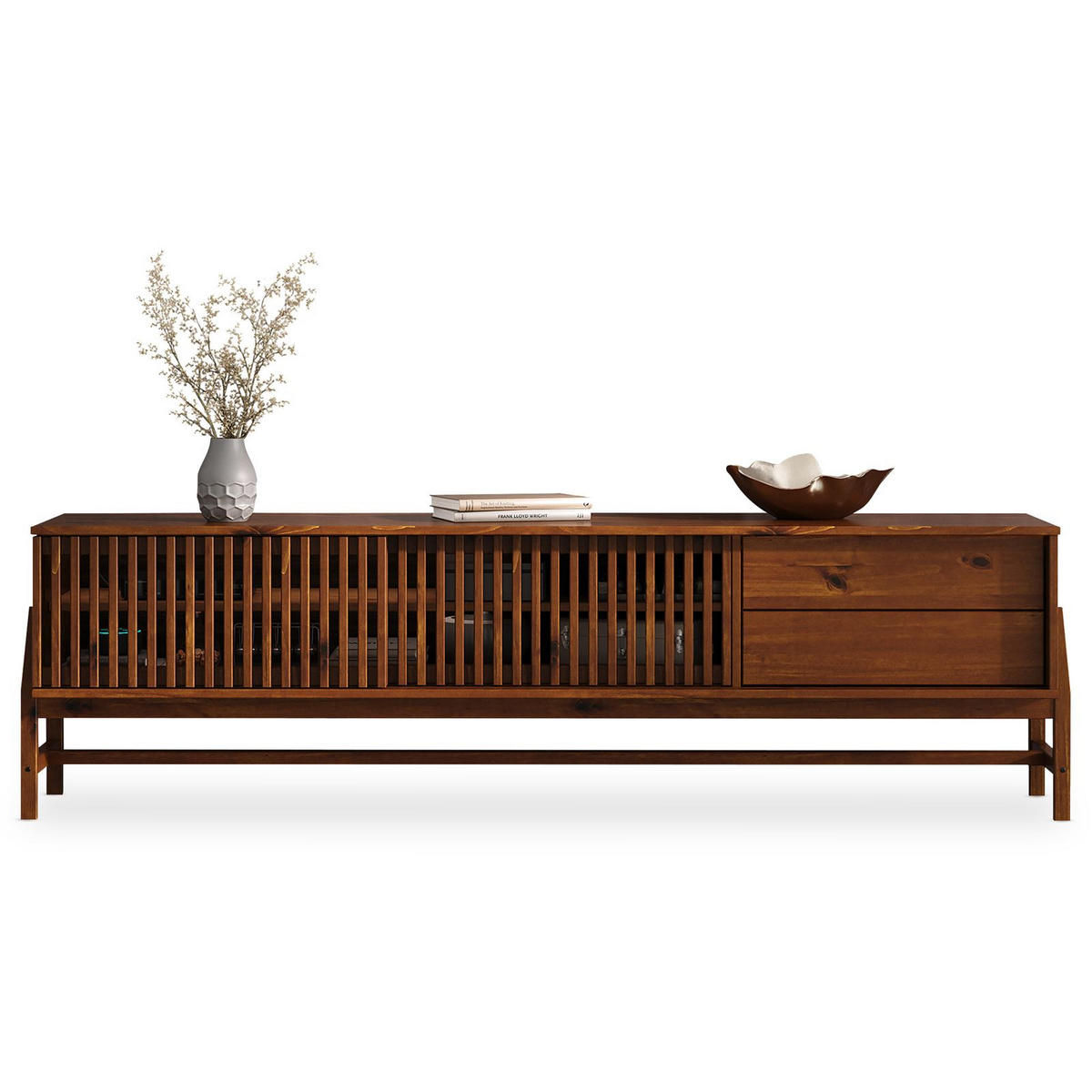 LOWBOARD ADAMO Kastanie - Kastanienfarben, Holz (180/52/41cm) - IDIMEX