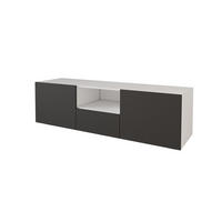 LOWBOARD ELIO-W 140x40x41 cm - Weiß / Schwarz - Weiß, Holzwerkstoff (140/40/41cm) - ALTDECOR
