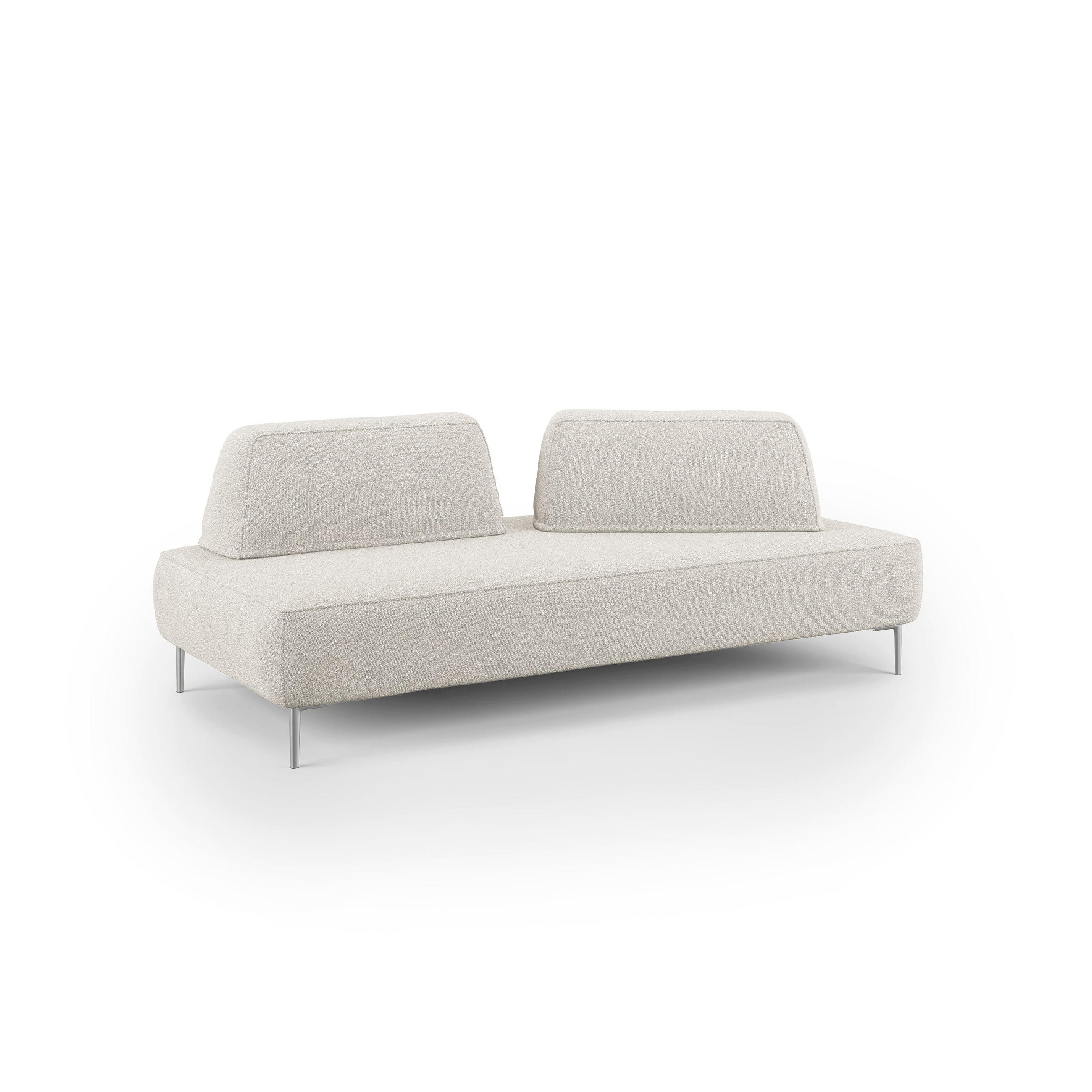 LINEARSOFA Newton - Weiß, Textil (212/42/115cm) - Divani.store